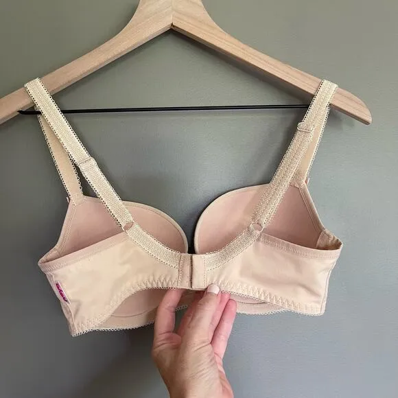 Freya Deco Nude Plunge UW Moulded Cup Bra Size 30DDD Nude Beige Underwire