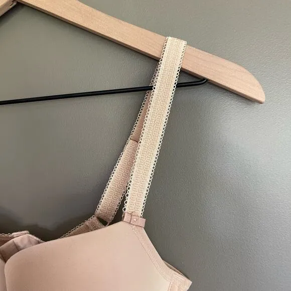 Freya Deco Nude Plunge UW Moulded Cup Bra Size 30DDD Nude Beige Underwire