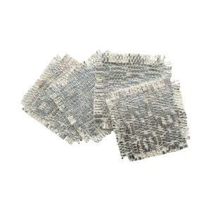 Fringed Coaster - Silver Pois