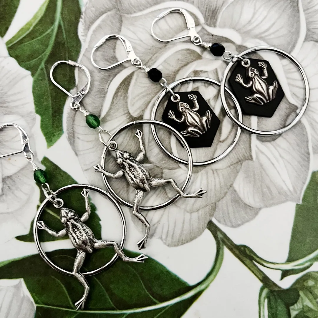 Frog Specimen Hoop earrings