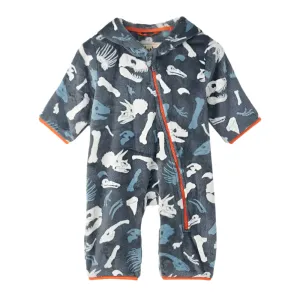 Fuzzy Fleece Baby Bundler - Dino Fossils