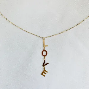 Gavriel LOVE is LOVE Vertical Charm Necklace in 14K Gold