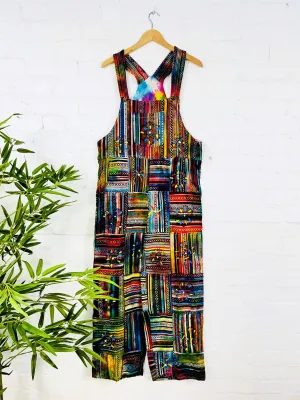 Gheri Patchwork Long Straight Leg Dungarees