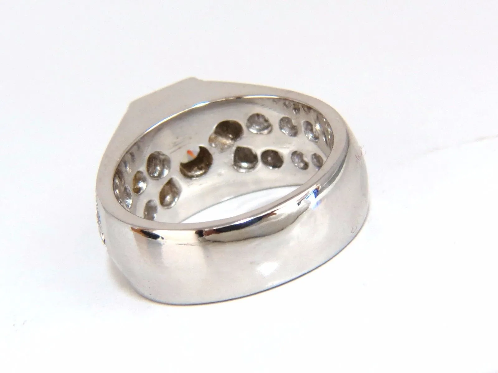 GIA Certified 2.29ct natural diamonds mens ring 18kt Hexagon Deck
