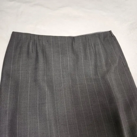 GIORGIO ARMANI Milano- Borgonuovo 21 Charcoal Pencil Midi Skirt Size EU 48 USA14