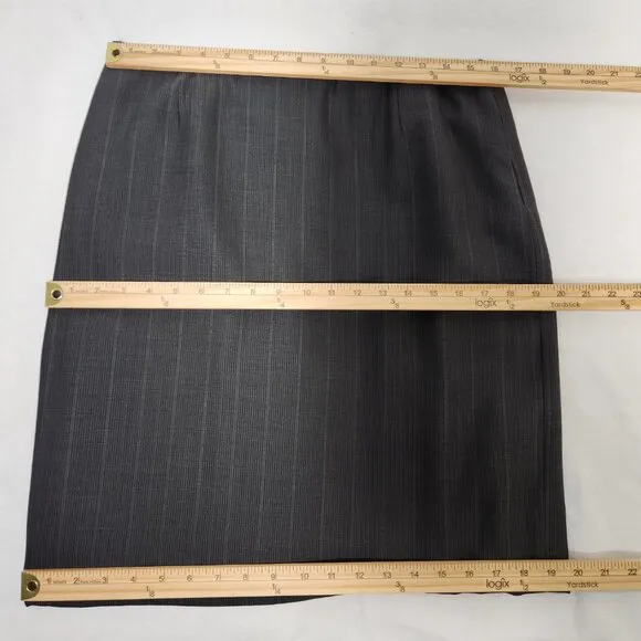 GIORGIO ARMANI Milano- Borgonuovo 21 Charcoal Pencil Midi Skirt Size EU 48 USA14