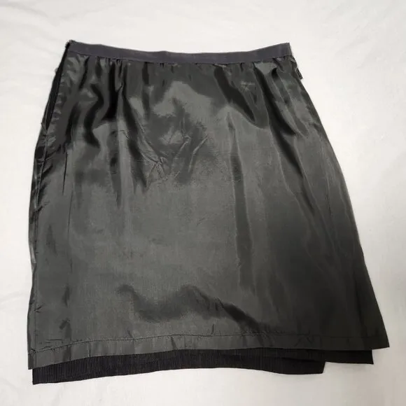 GIORGIO ARMANI Milano- Borgonuovo 21 Charcoal Pencil Midi Skirt Size EU 48 USA14