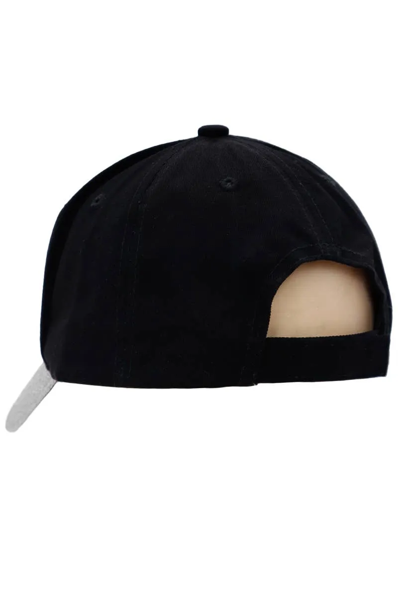 Glitter Shimmer Skull Curved Bill Baseball Cap