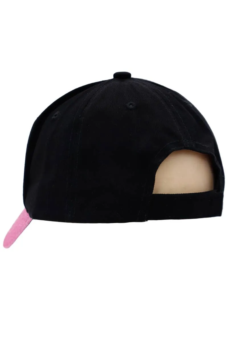 Glitter Shimmer Skull Curved Bill Baseball Cap