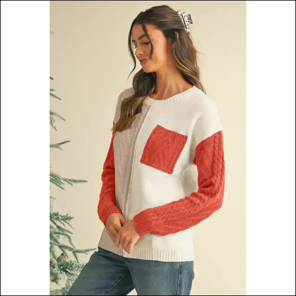 Gold Flame Colorblock Sweater: too Hot to Handle 🔥 Needful Things