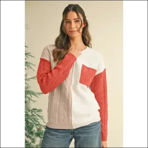 Gold Flame Colorblock Sweater: too Hot to Handle 🔥 Needful Things