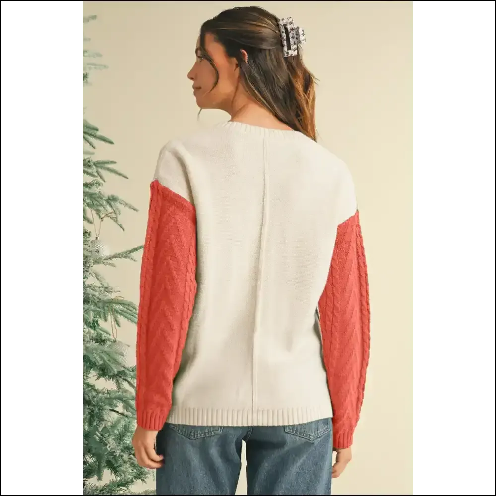 Gold Flame Colorblock Sweater: too Hot to Handle 🔥 Needful Things