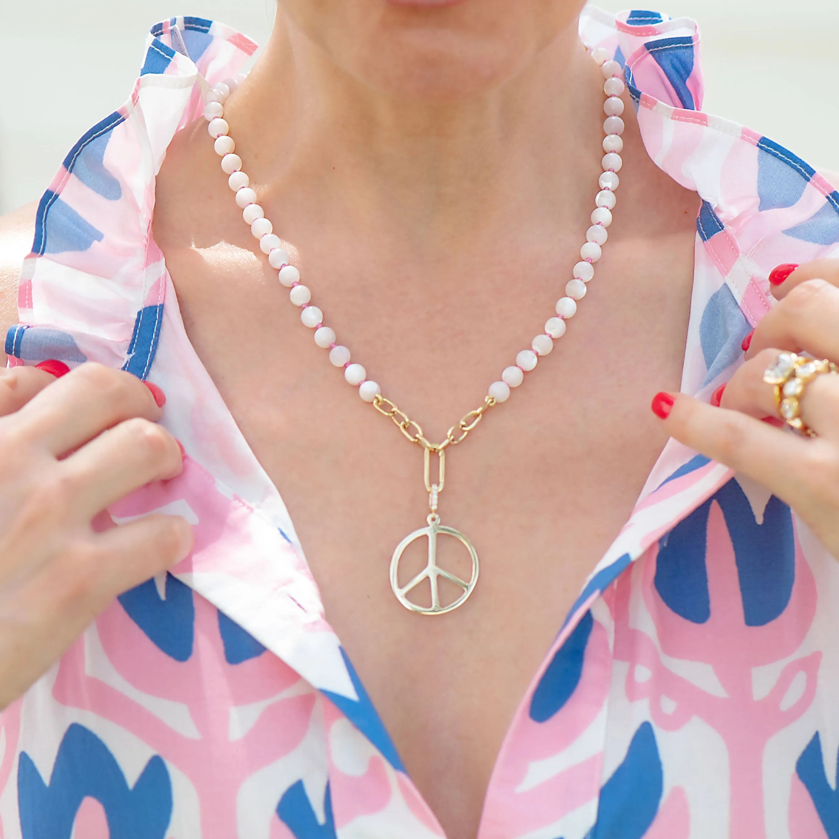 Gold Peace Pendant