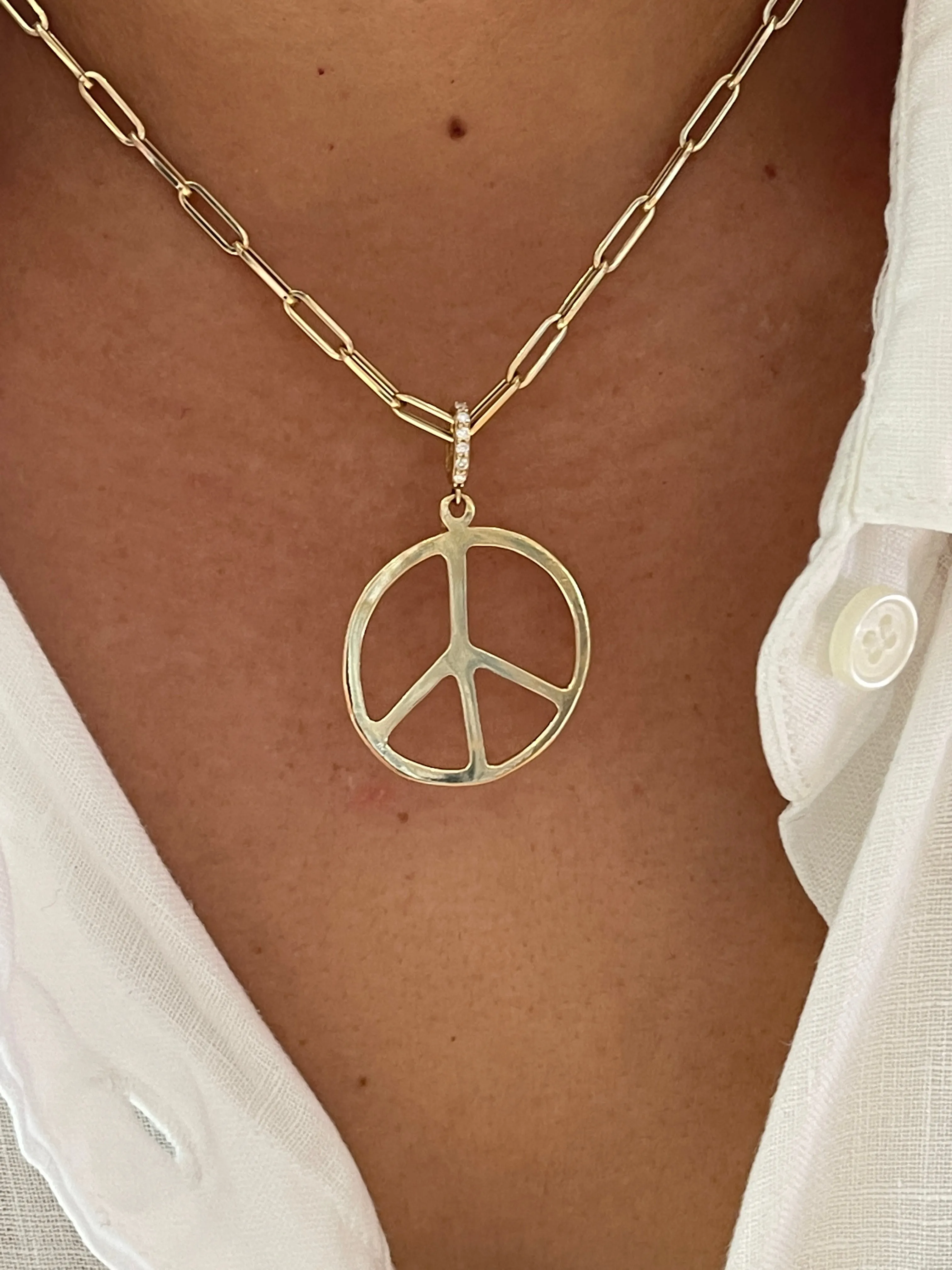 Gold Peace Pendant
