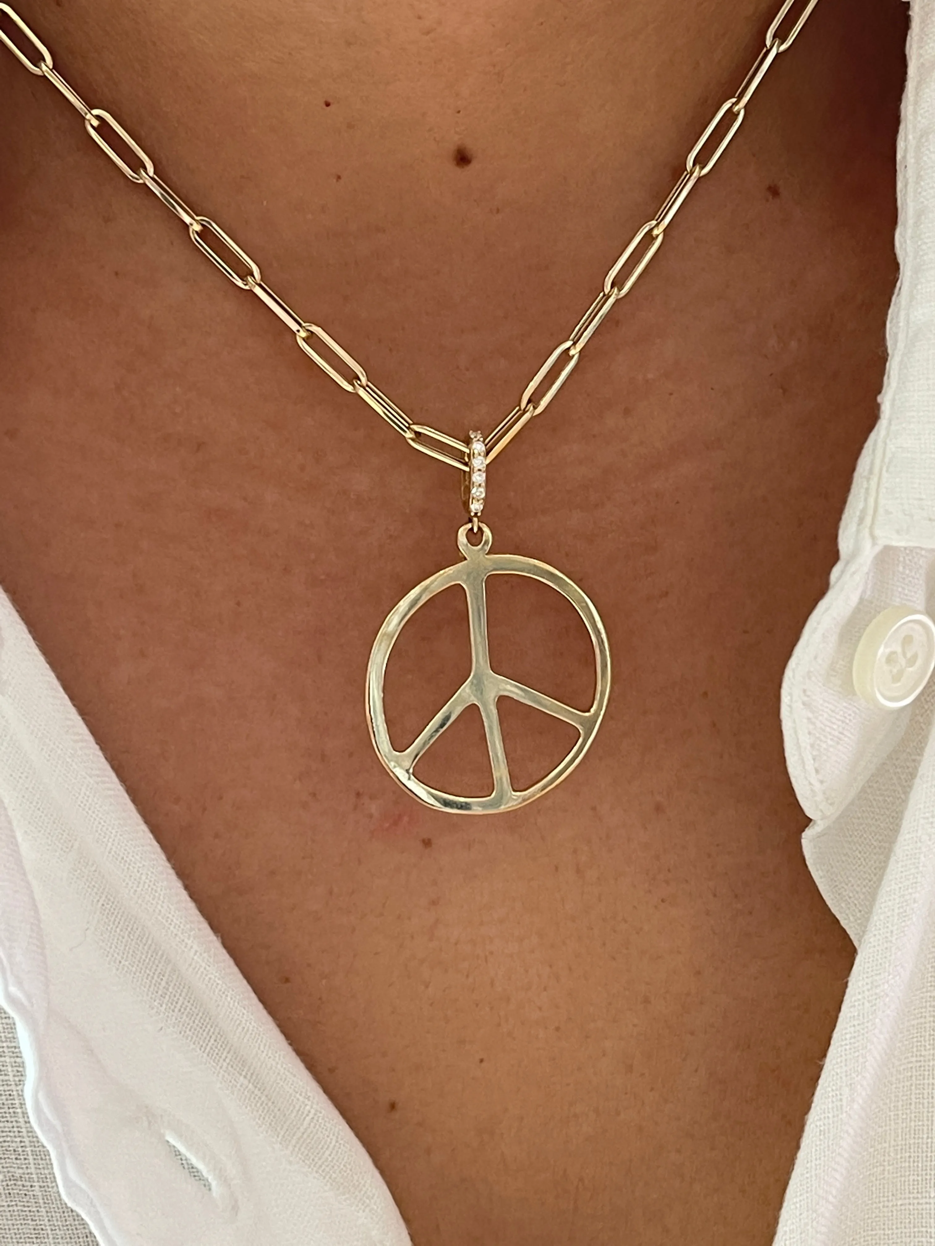Gold Peace Pendant