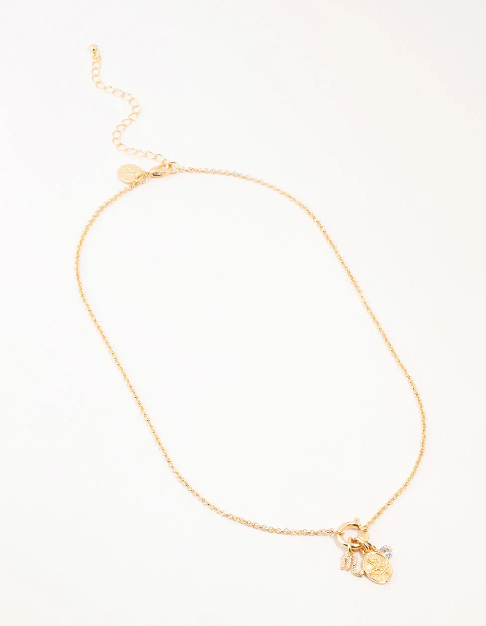 Gold Plated Scorpio Charm Necklace