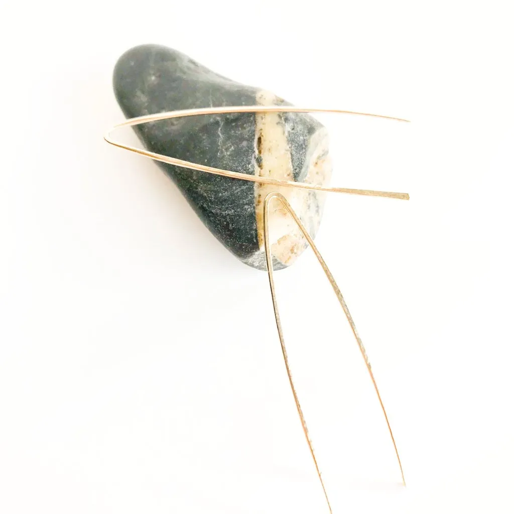Gold Tear Threader Earrings