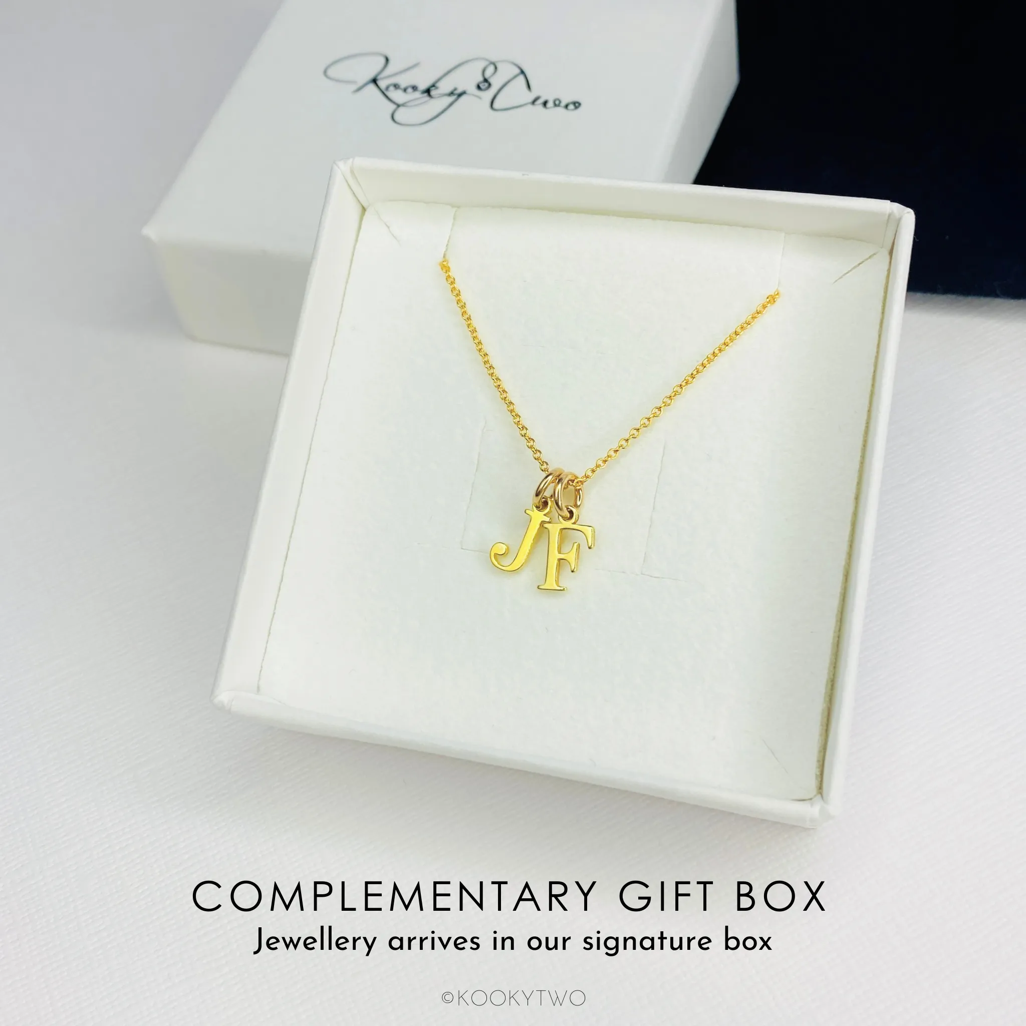 Gold Two Initial Necklace