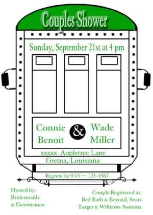 GREEN STREET CAR CUSTOM INVITATION