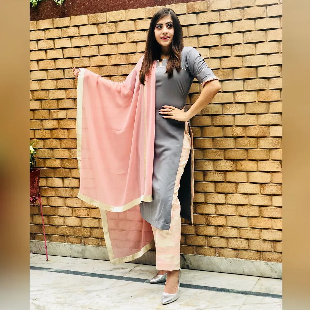Grey Pink Suit