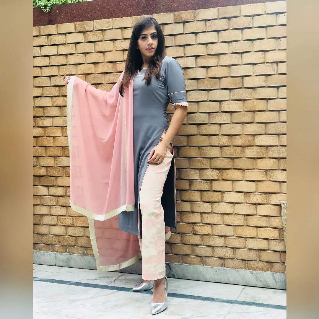 Grey Pink Suit