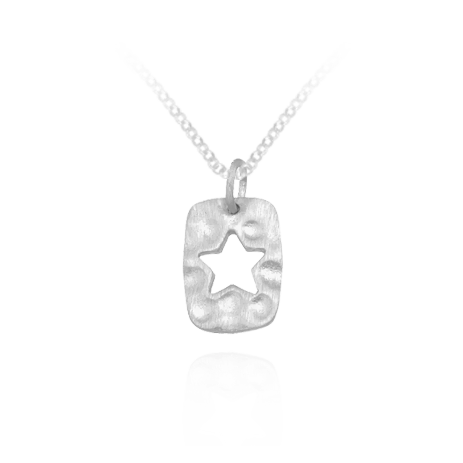 Hammered Finish Star Pendant