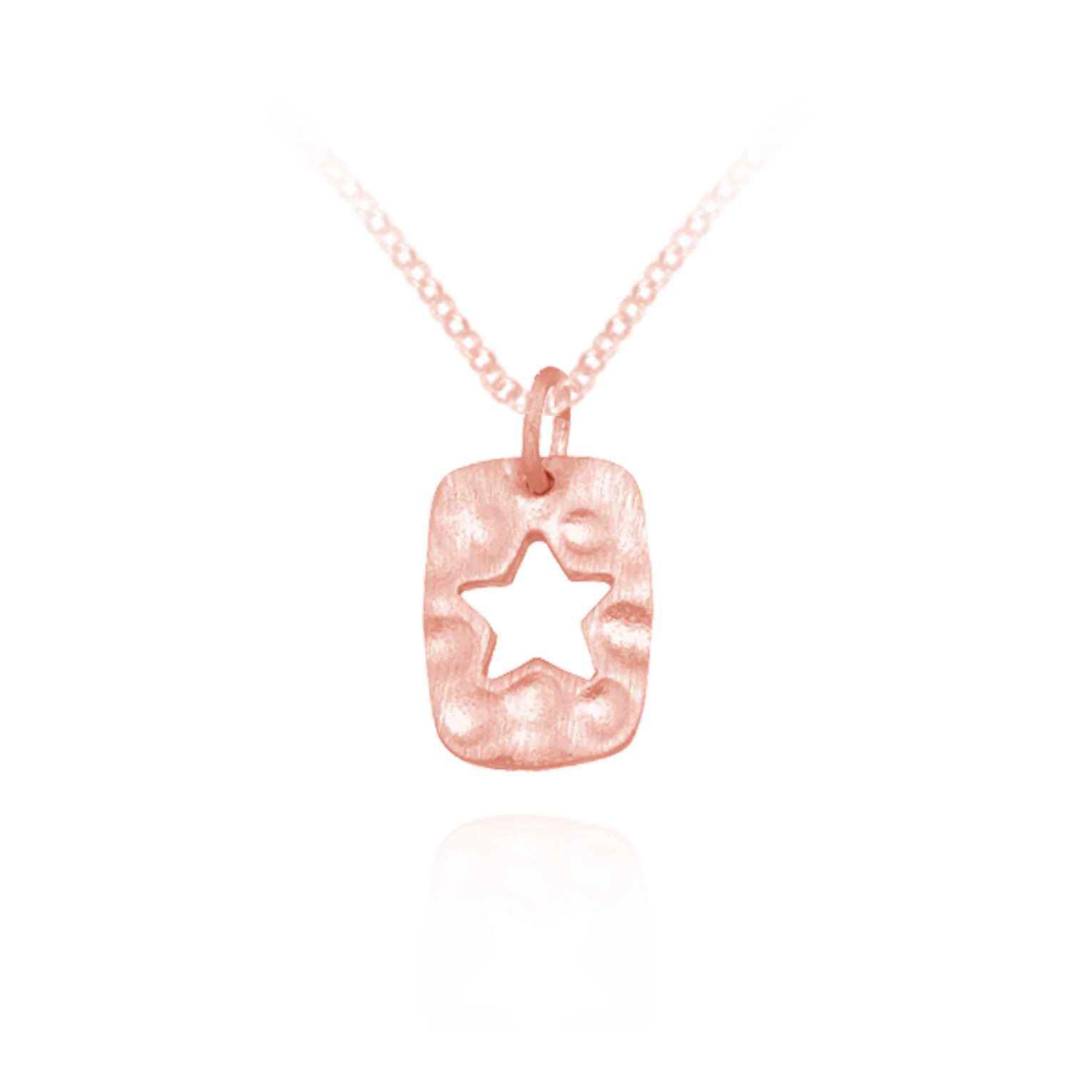 Hammered Finish Star Pendant