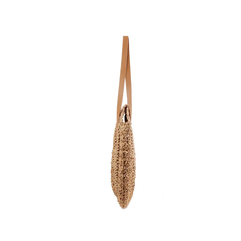 Hand Woven Braided Pattern Rattan Women’s Bucket Bag