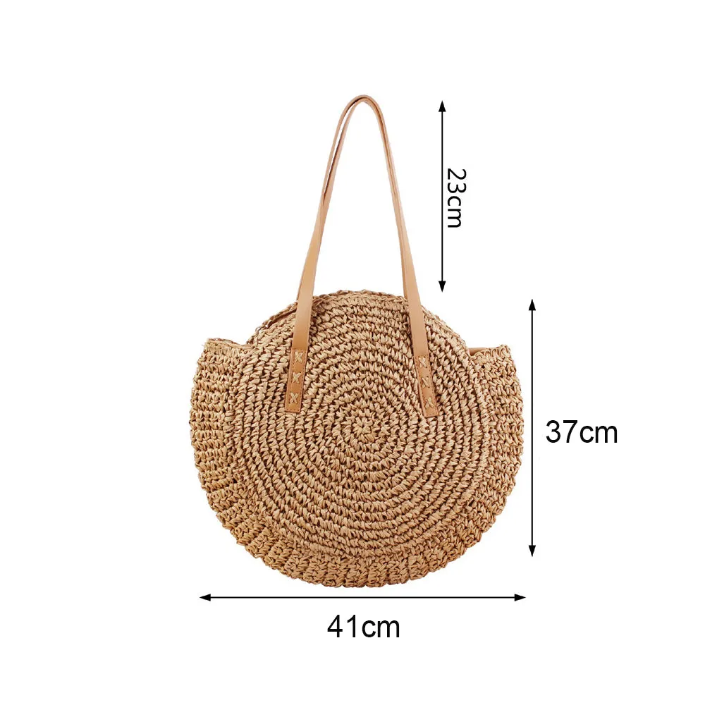 Hand Woven Braided Pattern Rattan Women’s Bucket Bag
