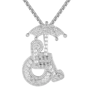 Handicap Sign Baguette Men's Custom Icy Rapper Style Pendant