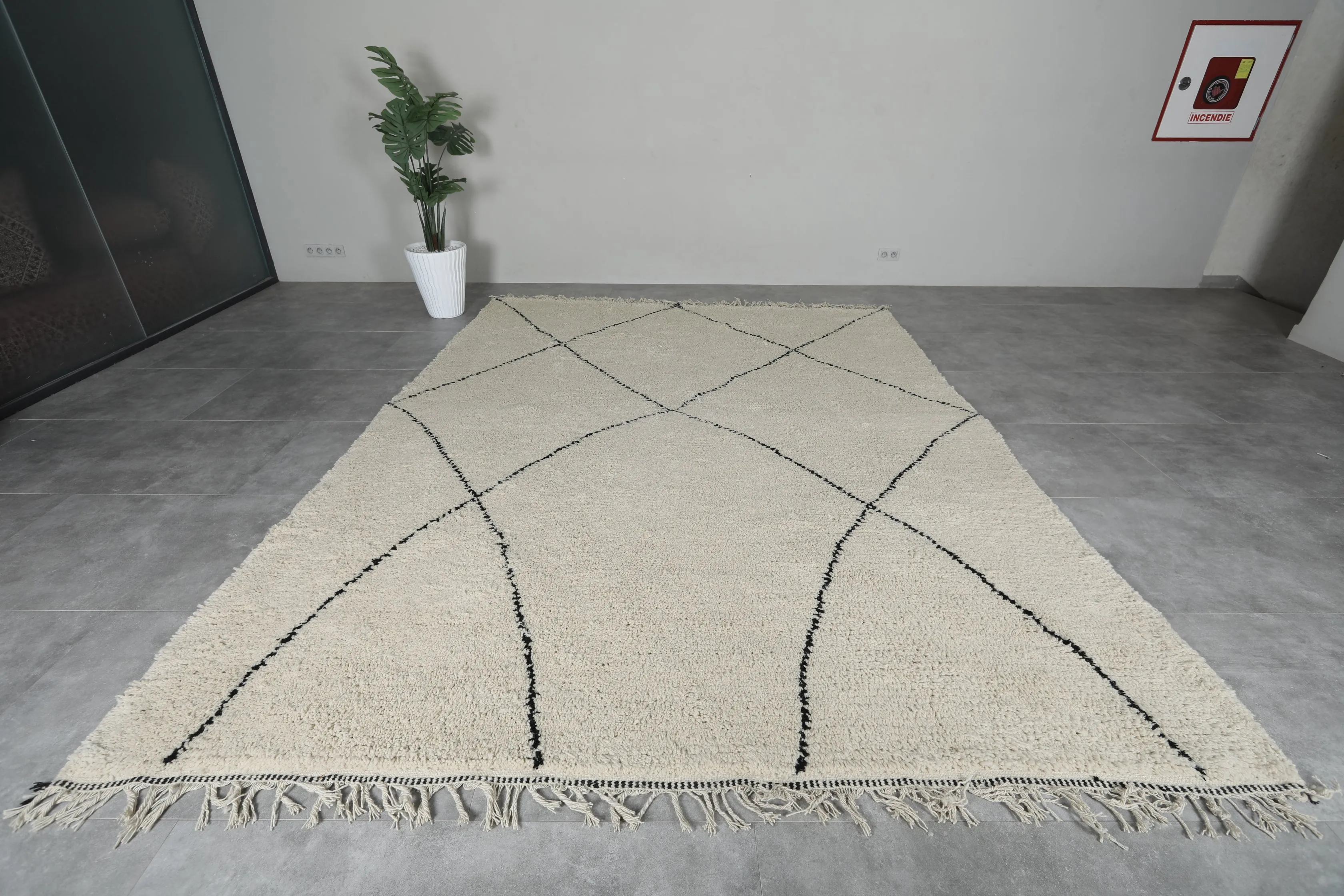 Handmade Beni ourain Moroccan Rug - Custom Rug - Wool rug