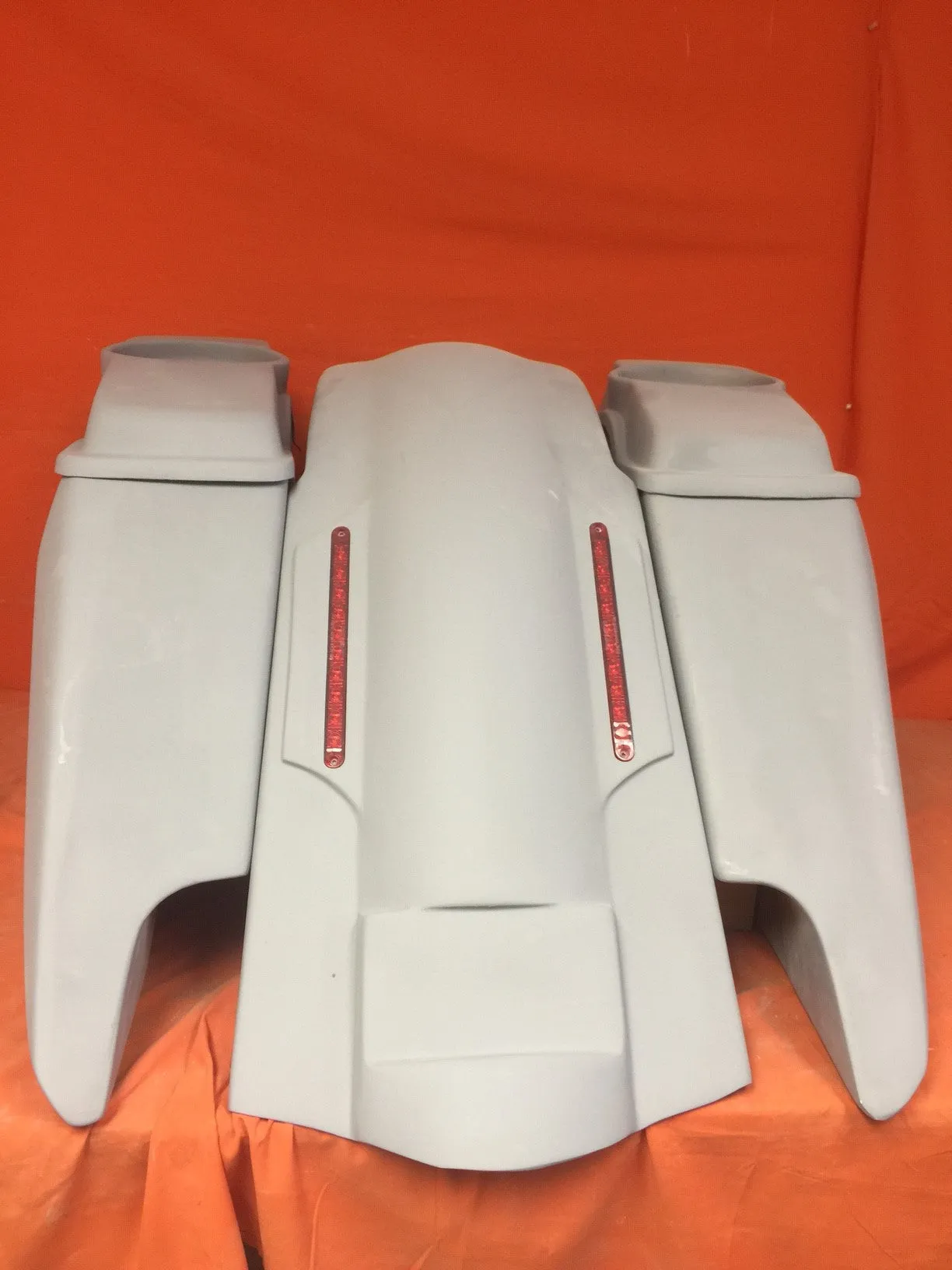 Harley Davidson 2014 - 2023  5" Fifty Five Extended Stretched Saddlebag Fender Kit Dual Cut Outs 6.5" Speaker Lids