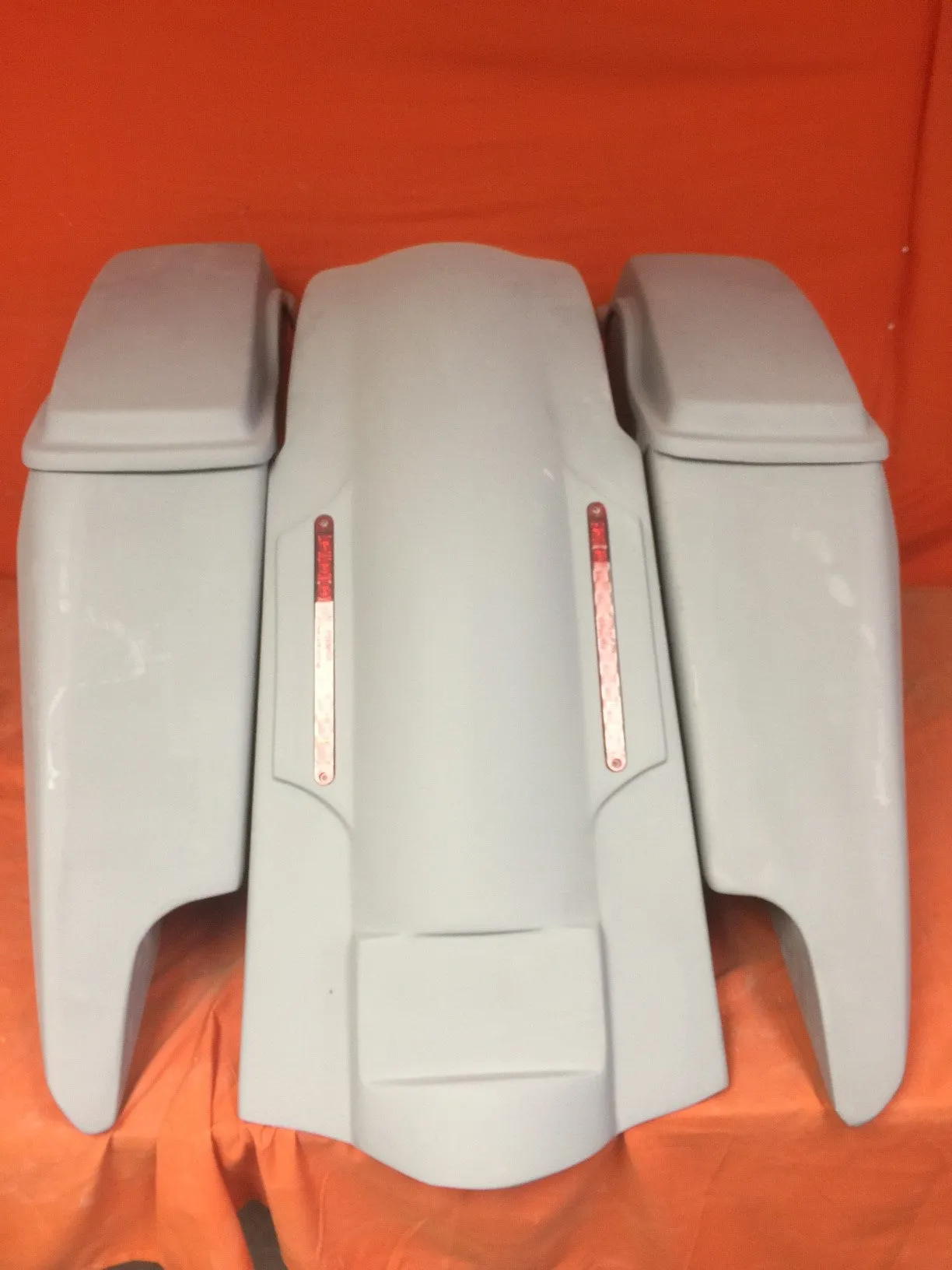 Harley Davidson 2014 - 2023  5" Fifty Five Extended Stretched Saddlebag LED Fender Kit Dual Cut Outs and Standard Lids