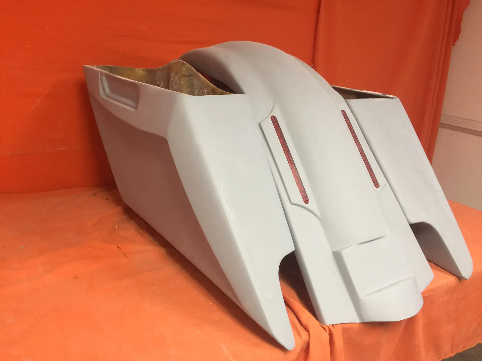 Harley Davidson 5" Fifty Five Extended Stretched Saddlebag LED Fender Kit - Dual Cut Outs No Lids