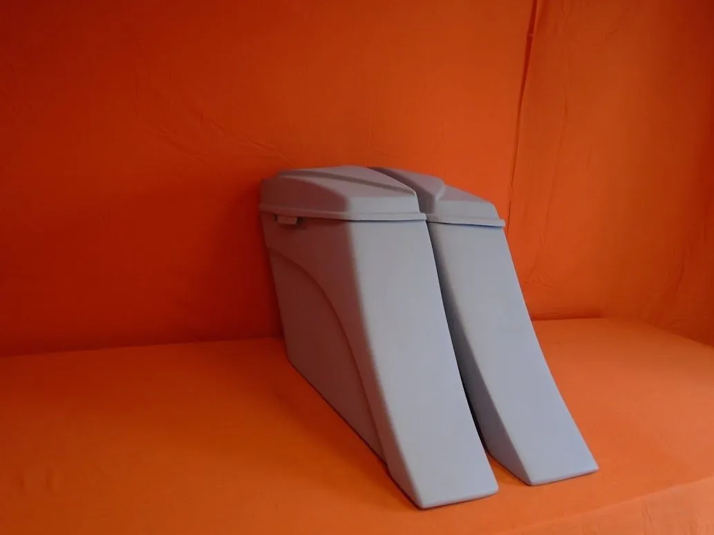 Harley Davidson 6" Extended Stretched Out & Down Saddlebags - 2014 - 2018  Model Style Bags   6x9 Speaker lids - No Cut Outs