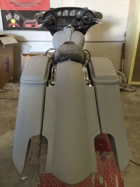 Harley Davidson 6" Trendsetter Extended Saddlebag Fender Kit - No Cut Outs   Dual 6 X 9 Speaker Lids / 2014 - 2018