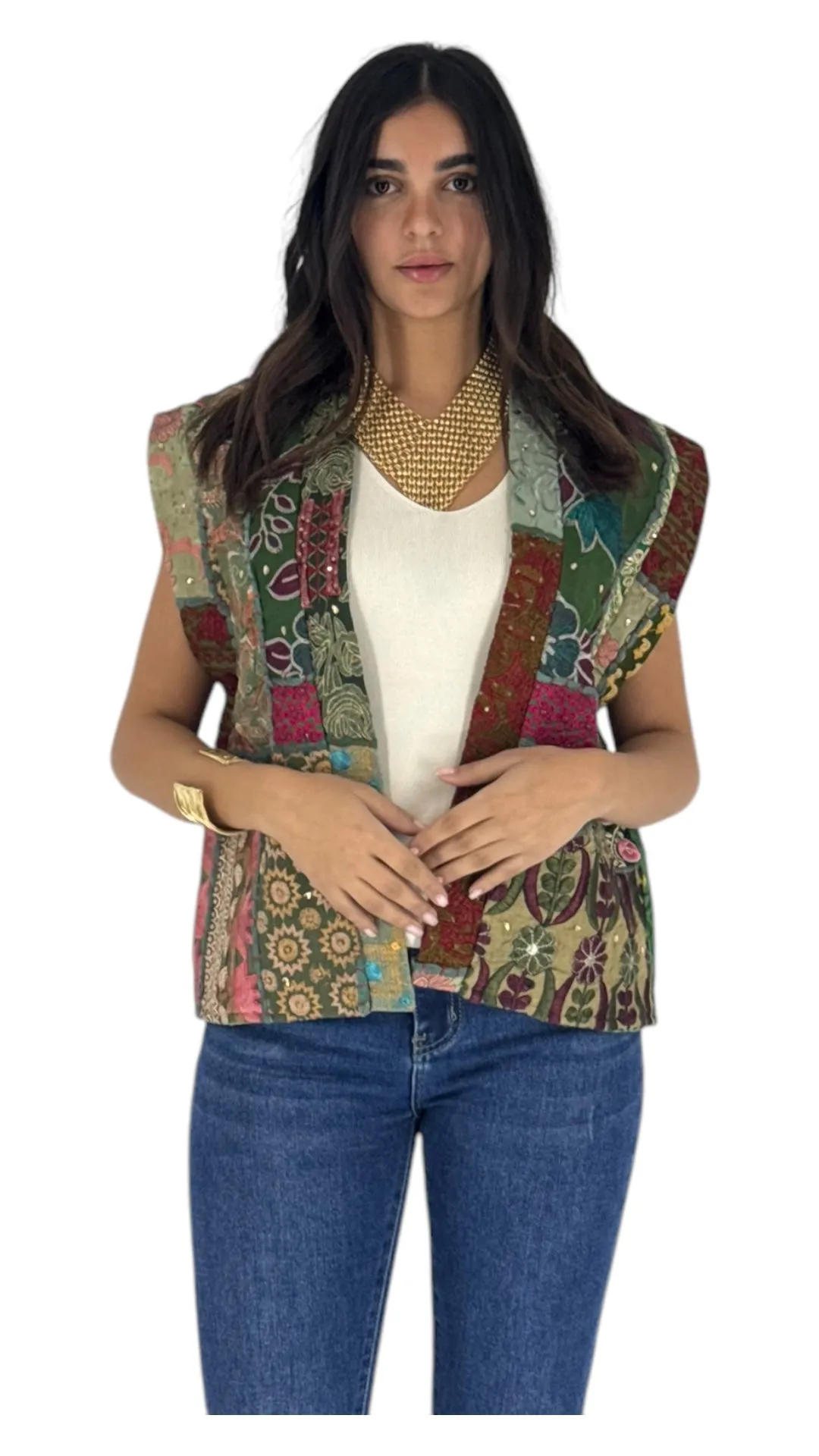 Hayat multi green vest