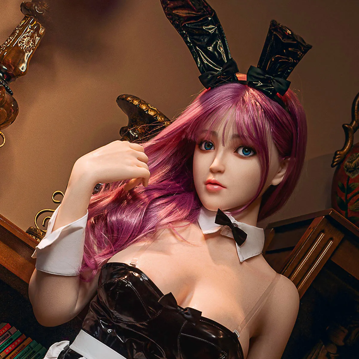 [HEAD-SY-#175-NATURAL-SILICONE-BROWN-M16-IMPLANTED HAIR]