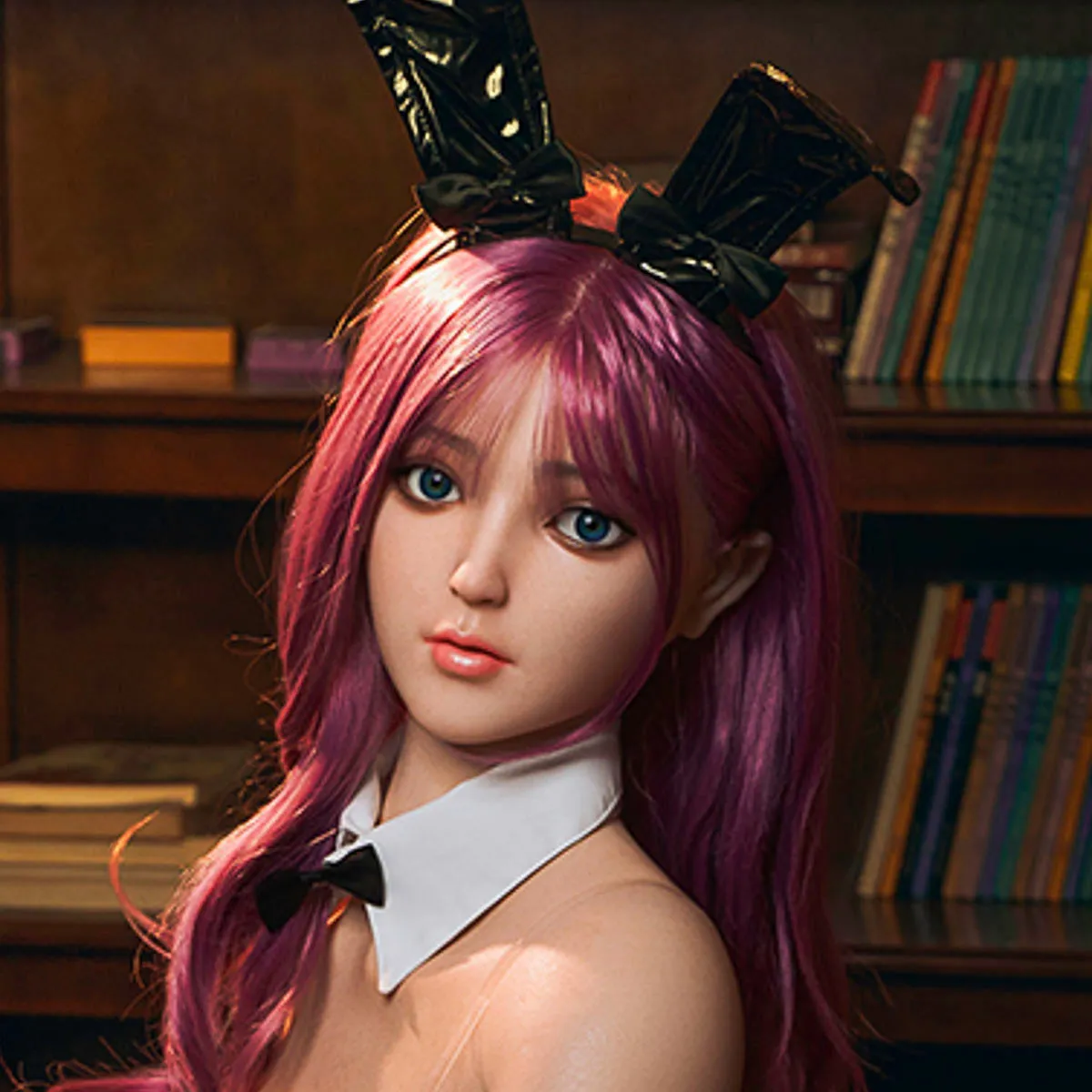 [HEAD-SY-#175-NATURAL-SILICONE-BROWN-M16-IMPLANTED HAIR]