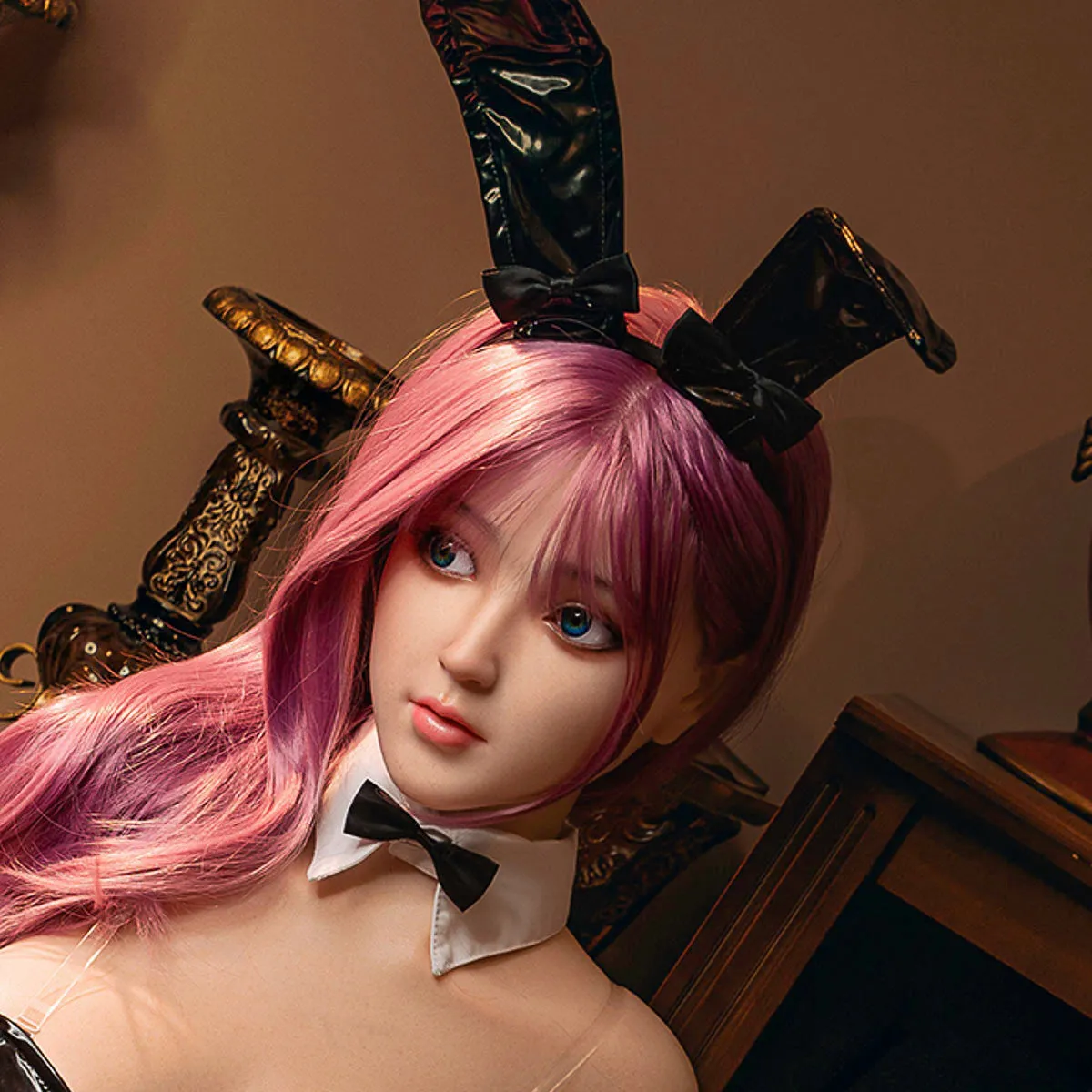 [HEAD-SY-#175-NATURAL-SILICONE-BROWN-M16-IMPLANTED HAIR]