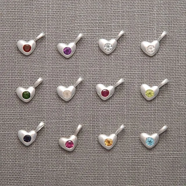Heart Birthstone Charm