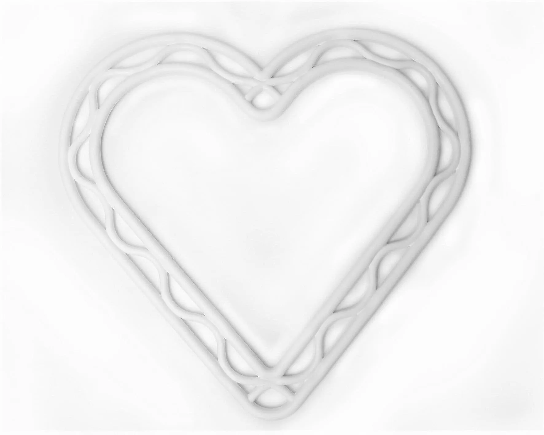 Heart wreath base - White - 22cm