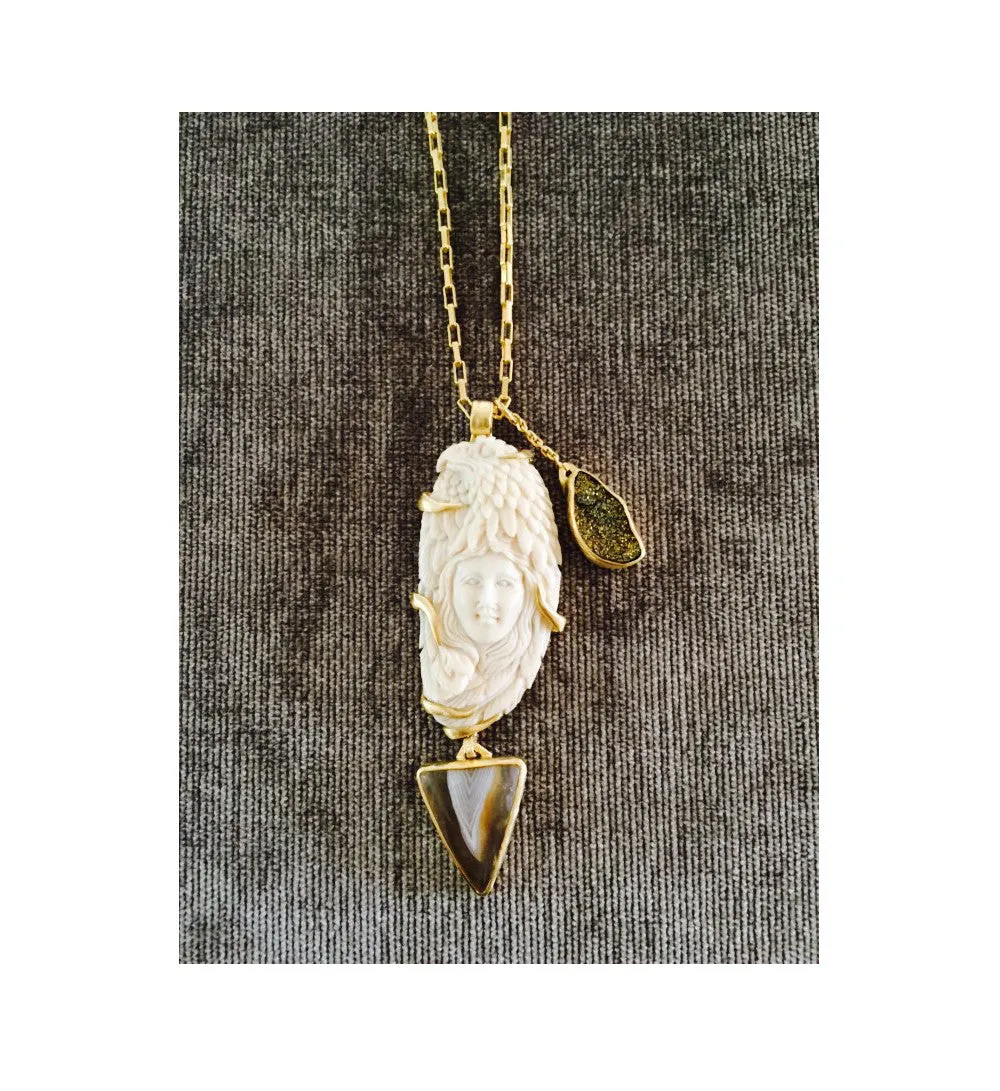 Heather Benjamin | Hand carved Spirit Woman Pendant