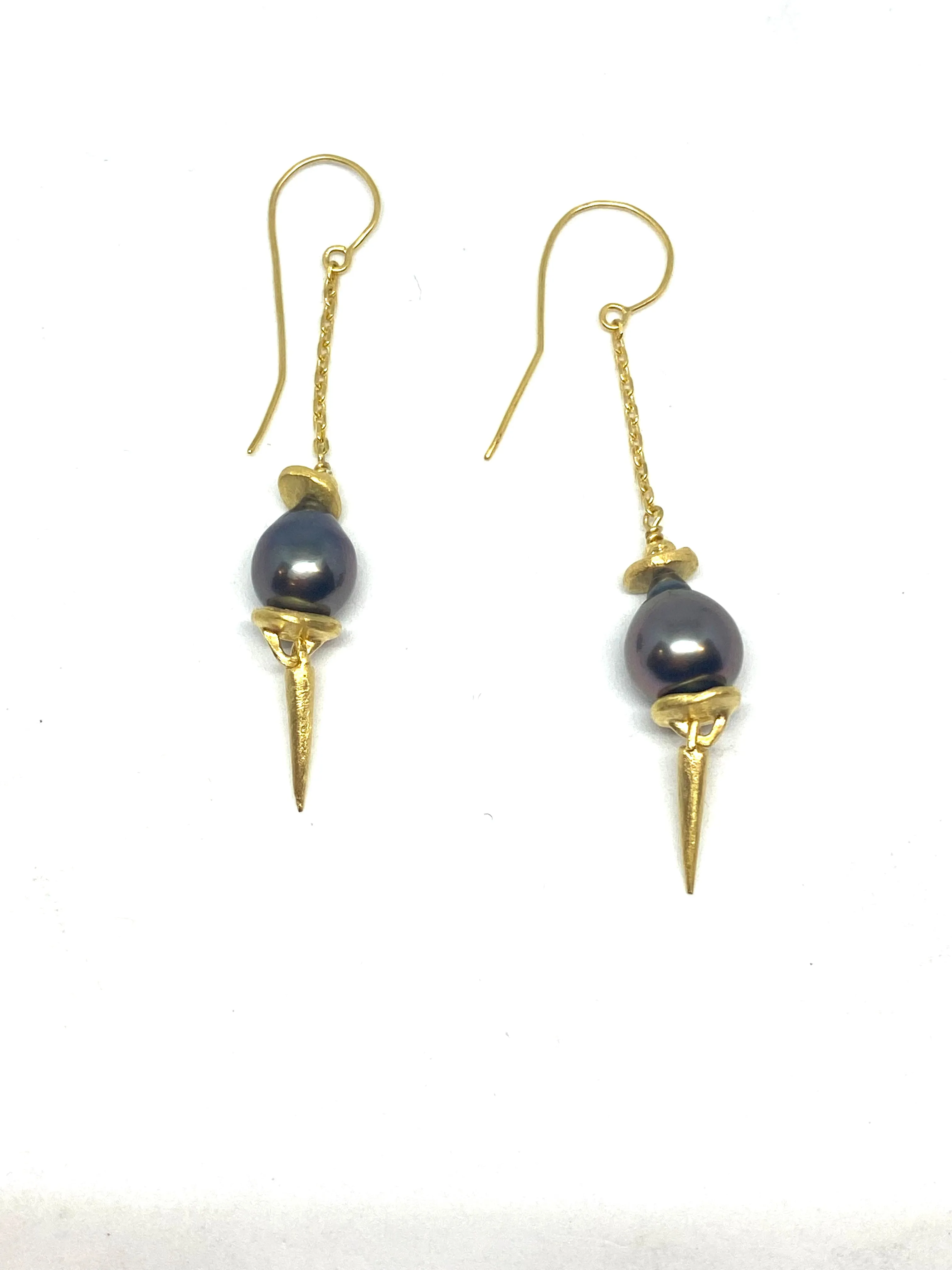 Heather Benjamin Tahitian Pearl Dangle Earrings