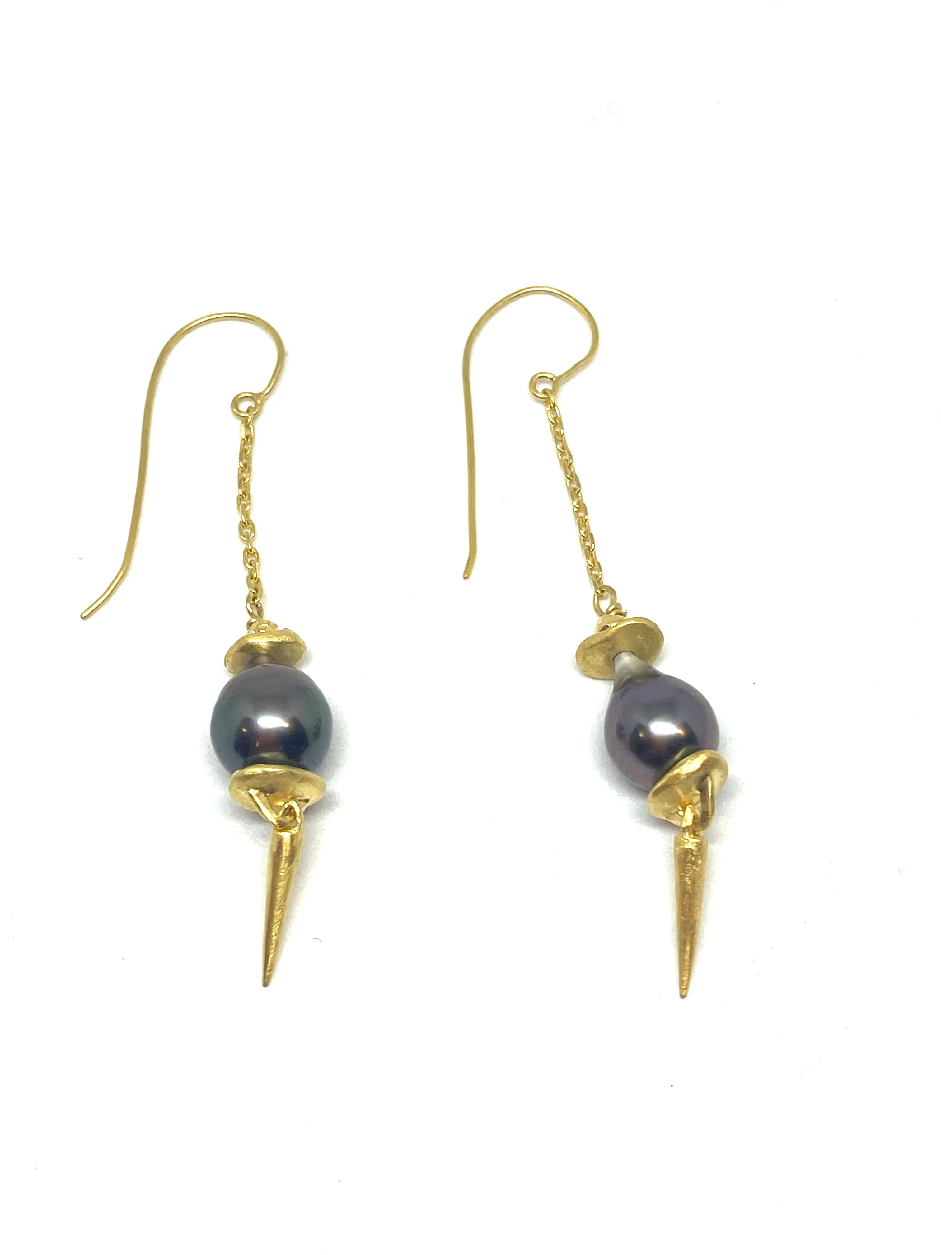 Heather Benjamin Tahitian Pearl Dangle Earrings