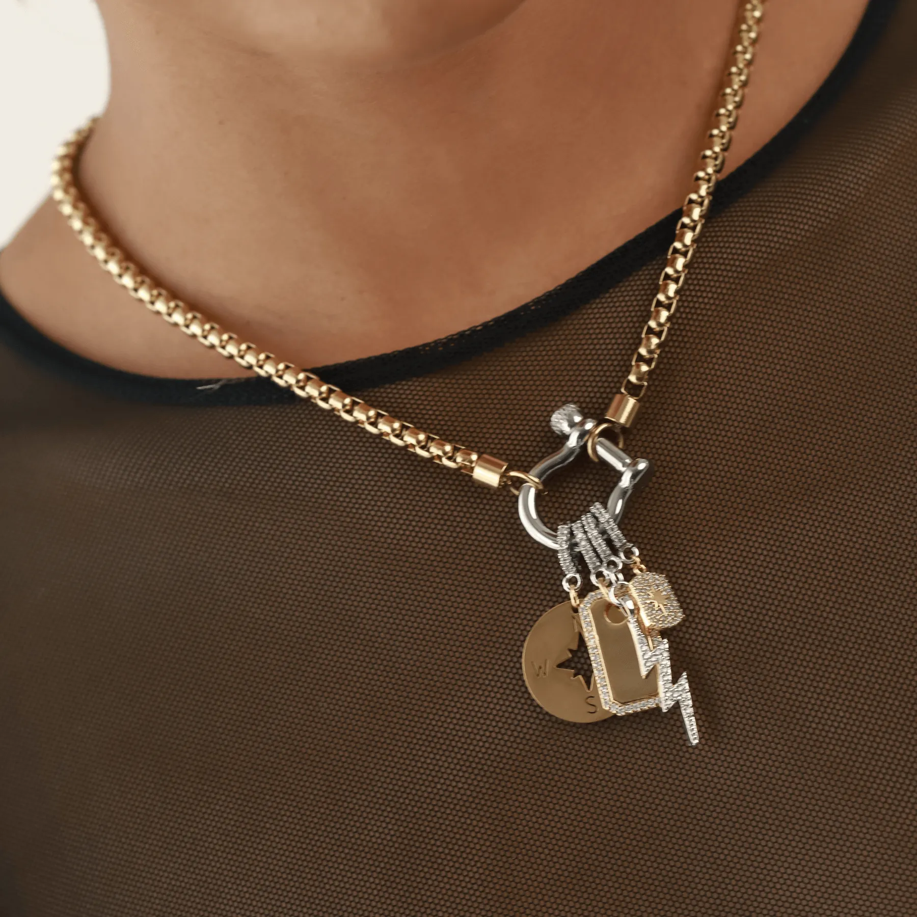 Herradura Clip on charms necklace