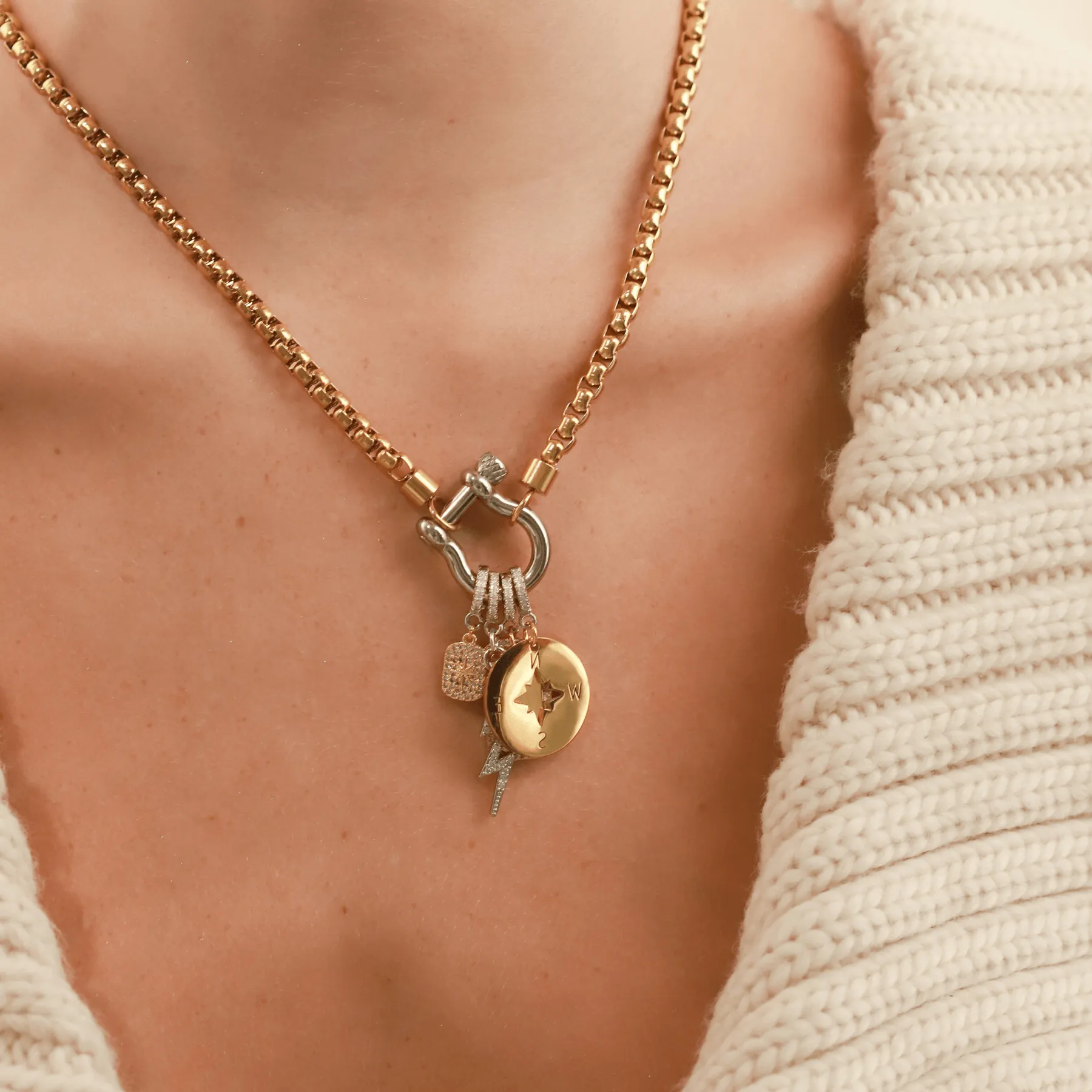 Herradura Clip on charms necklace