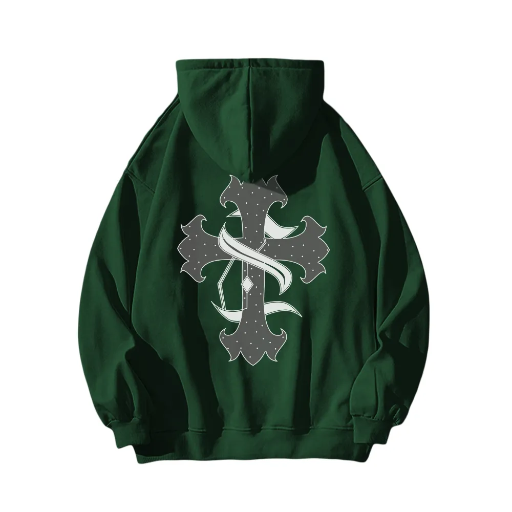 High Street Cross Cotton Hoodie