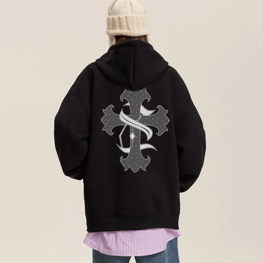 High Street Cross Cotton Hoodie
