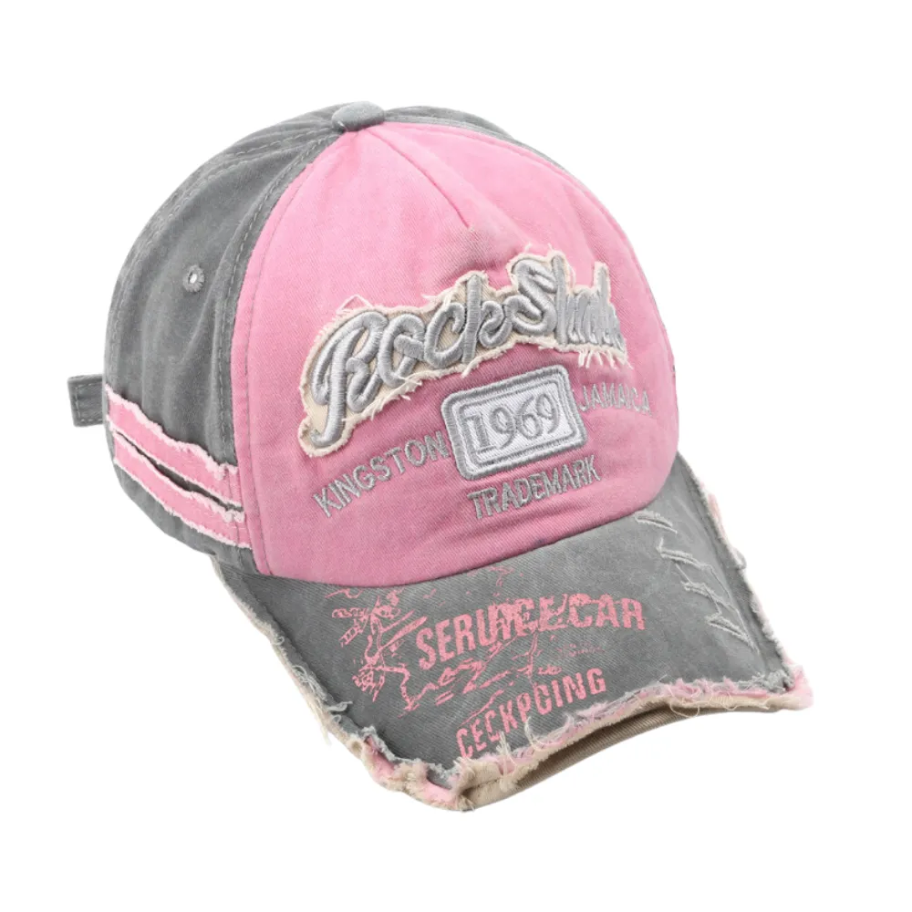 High Street Distressed Embroidered Hat